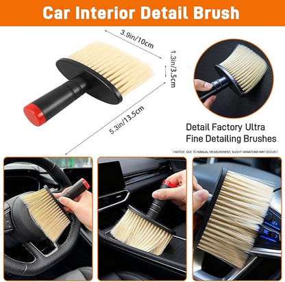 XINDELL Extendable Windshield Cleaner Tool Kit for Car, Interior & Exterior Window Cleaning with Pivot Head, Car Cleaning Microfiber Towels Kit with 3 Reusable Pads, Spray Bottle & 3 Towels (Orange)