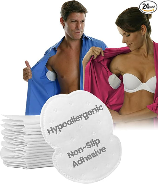 Underarm Sweat Pads for Men and Women – Disposable Armpit Shields to Combat Sweat. Regain Your Confidence with Our Easy-to-Use Underarm Pads Designed for All-Day Protection.