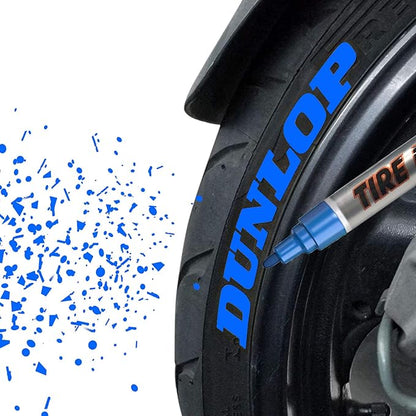 MC MOTOPARTS Permanent Color Tire Pen Marker Lettering Paint Drawing Tool Automotive Motorcycle Care 1 piece (Blue)