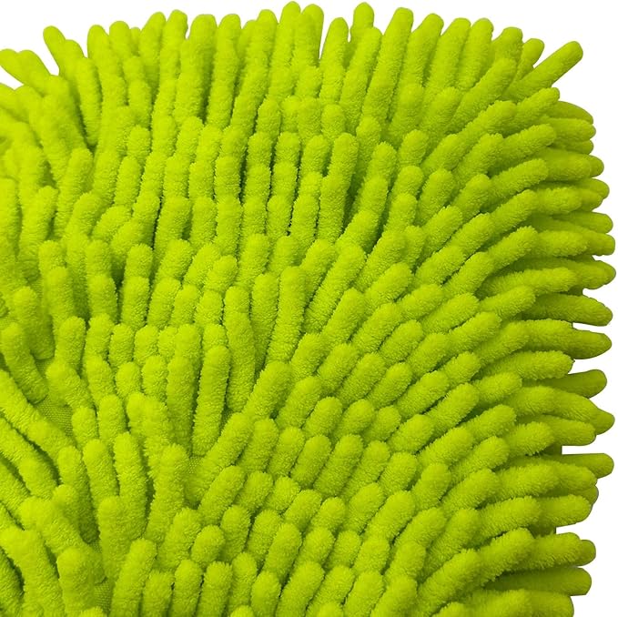 Mr. Detroit - 2 Double Noodle Wash Mitt, Scratch-Free Deep Cleaning| Ultra-Soft Microfiber Waterproof Wash Mitt for Home Use and Auto Detailing (2 Pack)