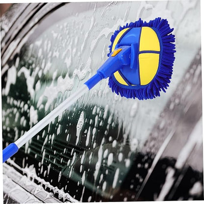 Extendable Car Wash Mop Chenille Cleaning Tool for Cars Trucks and Suvs Design for Easy Storage and Use for Interior and Exterior Detailing