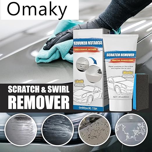 Nano Sparkle Cloth Car Scratch Remover with Scratch Repair Paste,Upgraded Nano Sparkle Cloth for Cars Scratches,Miracle Nano Cleaning Cloth Scratch Remover for Deep Scratch Repair on Car Paint