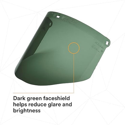 3M Polycarbonate Faceshield WP96C, Dark Green, 82702-00000, Pack of 1