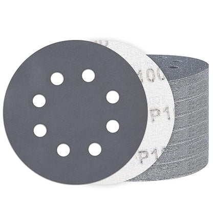 100PCS 5 Inch Hook and Loop Sanding Discs 1000 Grit, 8 Hole Wet Dry Orbital Sander Sand Paper, Silicon Carbide Sandpaper for Automotive Wood Metal Glass