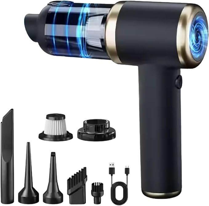NOVA NXT High Speed Car Vacuum Cleaner 20000PA with Brushless Motor, 50W Cordless Mini Vacuum Cleaner and Air Duster, 2-in-1 Portable High Power Cleaner, Multi-Nozzles for Car, Keyboard, Pet, Office