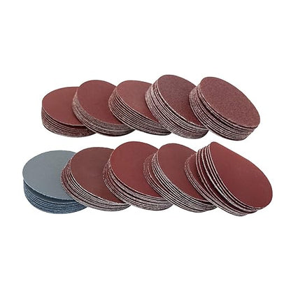 WCIC 100-Pack 2-Inch Precision Sanding Discs | P80 to P3000 Grit | for Detail Work & Small Areas | Silicon Carbide for Models, Jewelry, Auto Detailing
