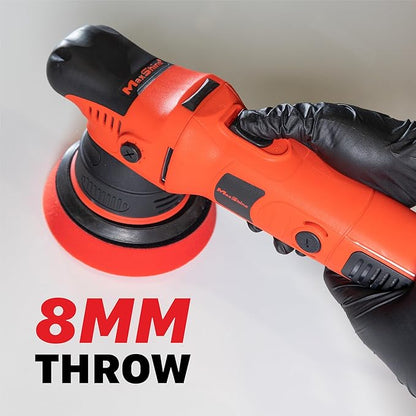 Maxshine M8S V2 Dual Action Polisher | 8mm Throw, 5” Backing Plate, 1000W Motor, 6-Speed | Thread 5/16” | Auto, Boat & Marine Detailing Tool for Paint Correction, Swirl & Scratch Removal