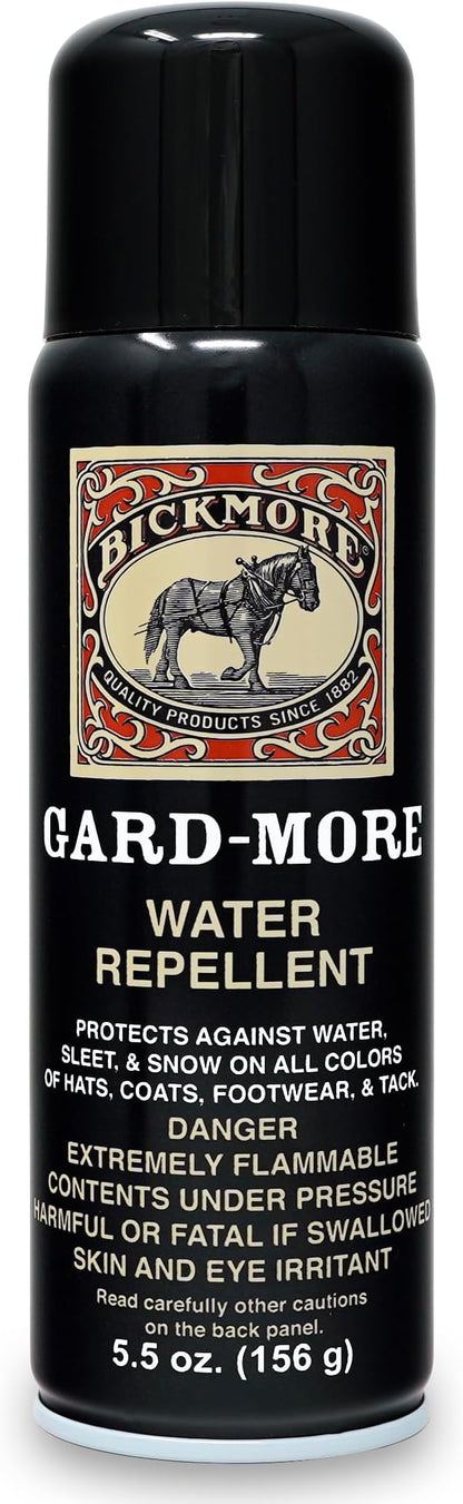 Bickmore Gard-More Water & Stain Repellent 5.5oz- Leather Protector and Suede Protector Waterproofing Spray Guard for Boots, Shoes, Clothing, Hats, Jackets & More