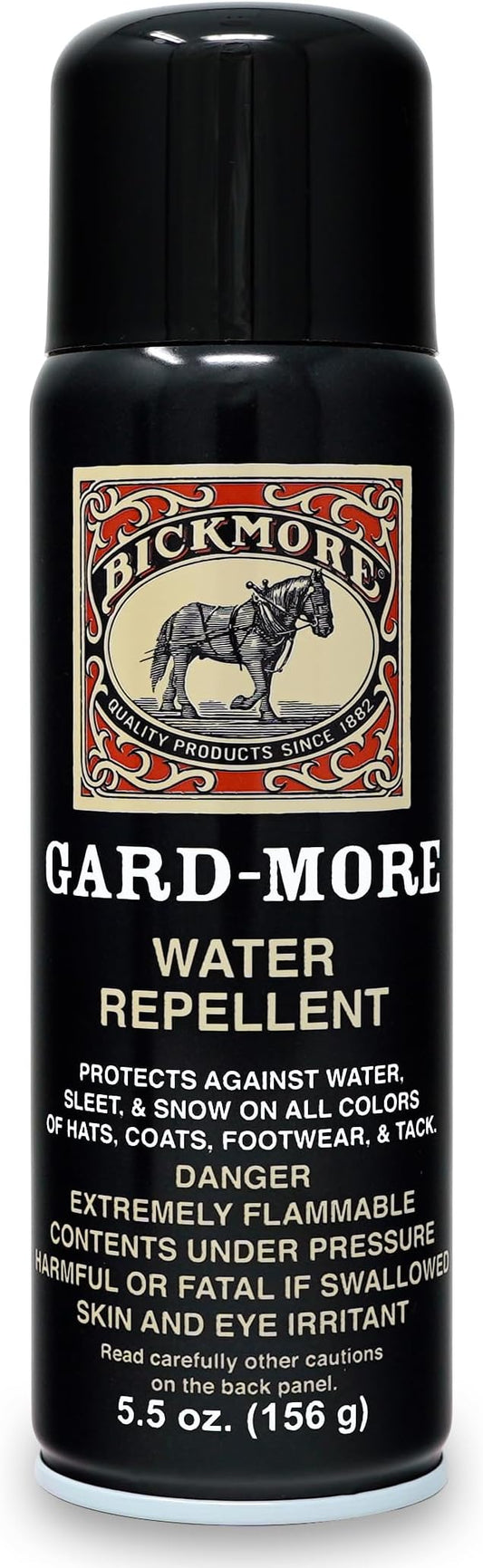 Bickmore Gard-More Water & Stain Repellent 5.5oz- Leather Protector and Suede Protector Waterproofing Spray Guard for Boots, Shoes, Clothing, Hats, Jackets & More