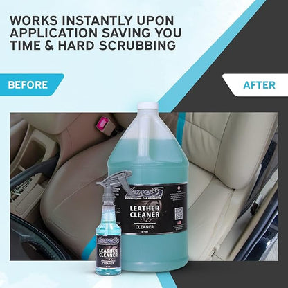 LANE'S Leather Cleaner- Leather Protector Spray, Automotive Leather Cleaner- Cleans Leather Pores, Removes Dirt and Grime, Keeps Leather Supple- 32 ounces