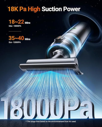 SEALIGHT Handheld Car Vacuum Cleaner, 4 in 1 Mini Vacuum Cleaner Air Duster, High Power Suction with Multi-Nozzles for Car, Home, Office, Pet (Grey)