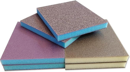 18pcs Sanding Sponge Kit 60, 80, 120, 180, 220, 320 grit, Soft Sanding Blocks Washable and Reusable, Double-Sided Sponge Sanding Blocks Wet Dry Sandpaper Pad for Wood Metal Furniture Paint