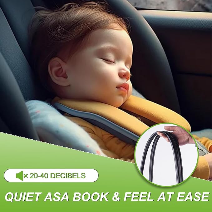 PARRATI® Windshield Wipers for Dodge Journey 2009-2020,24"+19" Front and 12" Rear,OEM Replacement Wiper Blades,Quiet & Streak-Free(Set of 3)
