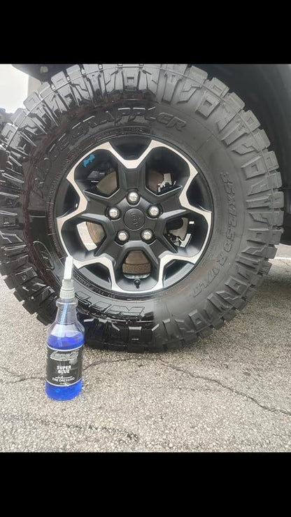 LANE'S Super Blue Tire Dressing Spray | High-Gloss Car Tire Shine Spray | No Sling, No Run, Long Lasting | Protects from Cracks & UV Rays | Non-Greasy Automotive Dressing & Cleaner | 1 Gallon