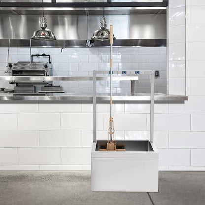 TONGMO Stainless Steel Floor Mop Sink, Mop sink with Cleaning Tool Rack (23.6" x 23.6" x 13")
