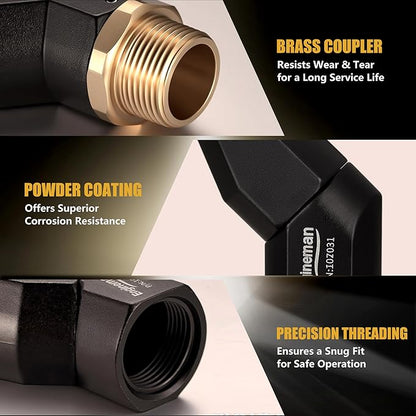 1" NPT 1PCS Fuel Hose Swivel - Multi-Plane 360° Rotating Connector for Fuel, Water, Diesel, Gasoline, Kerosene Transfer Pumps, Tanks & Nozzles