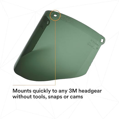 3M Polycarbonate Faceshield WP96C, Dark Green, 82702-00000, Pack of 1