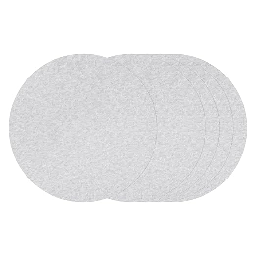 Kozelo 25 Pcs Sanding Discs 11 Inch 180 Grit Hook and Loop Random Orbital Sandpapers Suitable for Drywall Sander Wood Metal Furniture, White