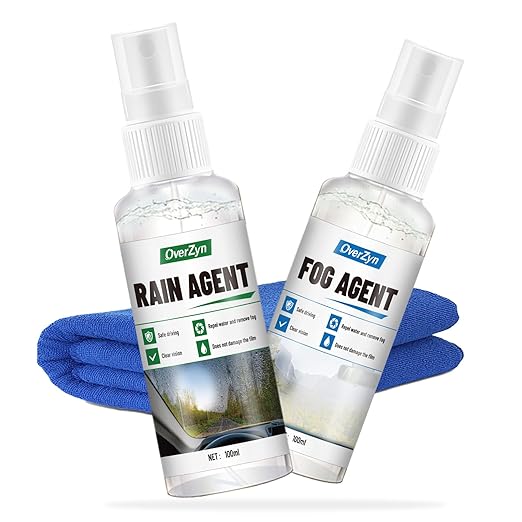 OverZyn Windshield Water Repellent, Windshield Fog Prevention Long-Lasting Water Repellency and Fog Prevention Ensure a Clear and Continuous Field of Vision for Windshields Car Window Eyeglass Lenses