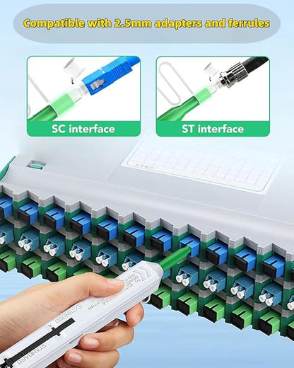 Fiber Optic Connector Cleaning Pen,Fiber Optic Cleaner Pen for 2.5mm Ferrules SC,FC,ST,SC/APC and FC/APC,800+ Clean Times