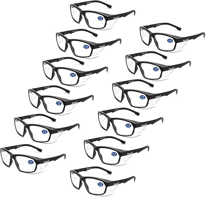 ProtectX Classic Safety Glasses, Anti-Fog Scratch Resistant Lenses, Protective Eyewear for Work, Indoor/Outdoor, ANSI Z87.1