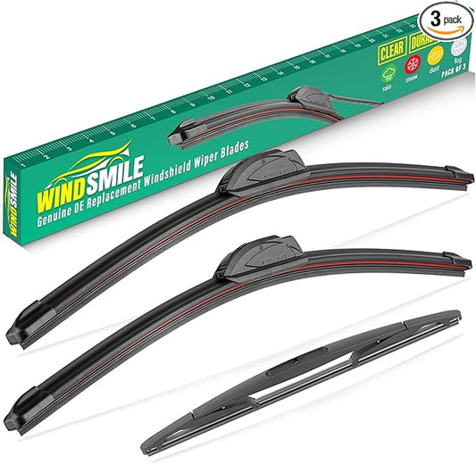 22" 22" 12" Windshield Wiper Blades Replacement for Chevy Chevrolet Tahoe 2009-2014 Chevy Suburban 1500/2500, Cadillac Escalade/ESV/EXT 2009-2014 Front Rear Wipers Set (Pack of 3)