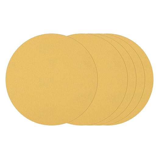 Kozelo 25 Pcs Sanding Discs 8 Inch 120 Grit Hook and Loop Random Orbital Sandpapers Suitable for Drywall Sander Wood Metal Furniture, Yellow
