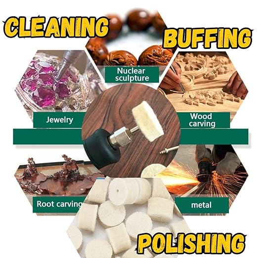 Drilax 100-Piece 1/2" Polishing & Buffing Wheel Kit with 2 Mandrels – Heavy-Duty Wheels 50% Thicker for Superior Durability – Compatible with Dremel Polishing Bits, Buffing Wheels & Jewelry Detailing