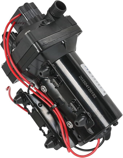 5.0 GPM 12V DC 55 PSI Revolution Water Pump with Pressure Switch Compatible with Camper, RV, Shower, Sprayer