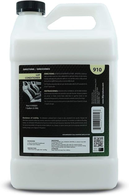 3D Leather, Vinyl & Plastic Conditioner | Restores, Conditions & Protects Car Interiors | Non-Greasy UV Protection for Seats, Steering Wheels, & Trim |1 Gallon