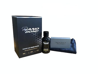 Nano Bond Professional Ceramic Coating for Cars - High Gloss Paint Protection Kit, UV & Corrsion Resistant for, Wheels, Glass, Plastic, Easy Application, Ultra Hydrophobic, Long Lasting, Shine, 30ml