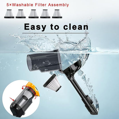 Adisipsoarin Cordless Vacuum Cleaner for Dewalt 20V Battery, Electric Handheld Vacuum Cleaner with 105AW Powerful Suction, Portable Vacuum Cleaner for Floor, Carpet, Car, Home (Battery Not Included)