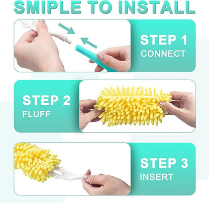 KeFanta 5 Packs Replacement Duster Handles Compatible with Swiffer Dusters (Duster Handle Only)