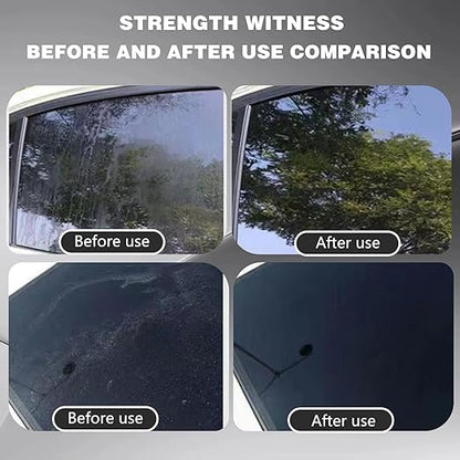Bianca Glass Polish, D1Car Glass Polish, D1Windshield Cleaner, Glass Film Remover, Anti-Fog Hydrophobic Coating Spray, Removes Scratches, Wiper Marks and Film (2 Pack)