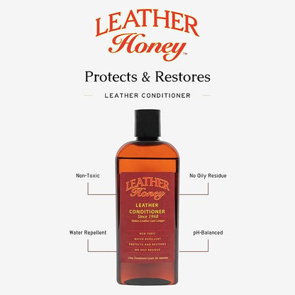 Leather Honey Leather Conditioner, Since 1968. for All Leather Items Including Auto, Furniture, Shoes, Purses and Tack. Non-Toxic and Made in The USA / 8 Fl Oz (Pack of 1)