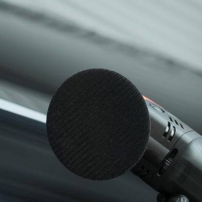 SPTA 2Pcs RO Rotary Flexible Backing Plate, Hoop-and-Loop Face PU Soft Backing Pad Used On Rotary Polisher Sander for Sanding Polishing Buffing Finishing (M14 Thread, Orange, 6Inch (150mm))