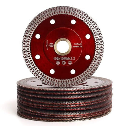 10 Pcs/Lot 4" Diamond Saw Blade Supper Thin Porcelain Blade for Tile Stone (4"-10pcs)…
