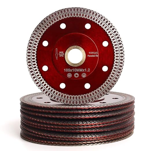 10 Pcs/Lot 4" Diamond Saw Blade Supper Thin Porcelain Blade for Tile Stone (4"-10pcs)…