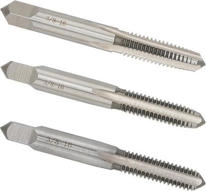 3/8"-16 UNC Hand Tap Right Hand, 3/8 x 16 Threading Hand Tap 3Pcs