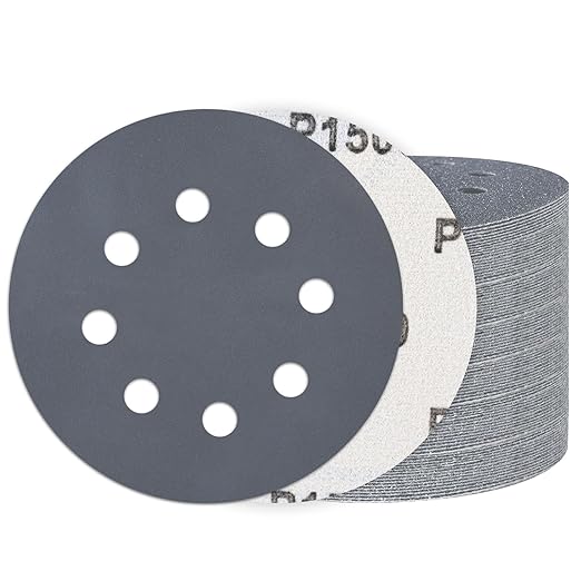100PCS 5 Inch Hook and Loop Sanding Discs 1500 Grit, 8 Hole Wet Dry Orbital Sander Sand Paper, Silicon Carbide Sandpaper for Automotive Wood Metal Glass