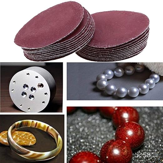 WCIC 100-Pack 2-Inch Precision Sanding Discs | P80 to P3000 Grit | for Detail Work & Small Areas | Silicon Carbide for Models, Jewelry, Auto Detailing