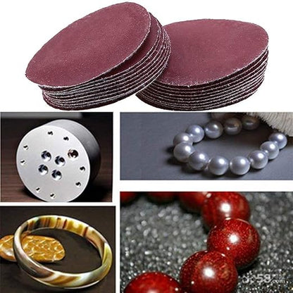 WCIC 100-Pack 2-Inch Precision Sanding Discs | P80 to P3000 Grit | for Detail Work & Small Areas | Silicon Carbide for Models, Jewelry, Auto Detailing