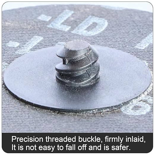 Hiqalty 50PCS 3 inch Sanding Disc Roll Lock Quick Change Disc Sandcloth Surface Conditioning Disc for Die Grinder Strip Grind Polish Burr Finish Rust Paint Removal 36/60/80/120/240#