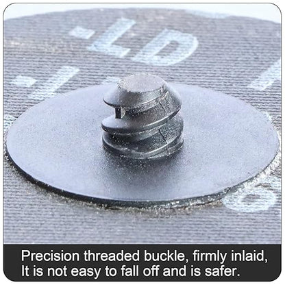 Hiqalty 50PCS 3 inch Sanding Disc Roll Lock Quick Change Disc Sandcloth Surface Conditioning Disc for Die Grinder Strip Grind Polish Burr Finish Rust Paint Removal 36/60/80/120/240#