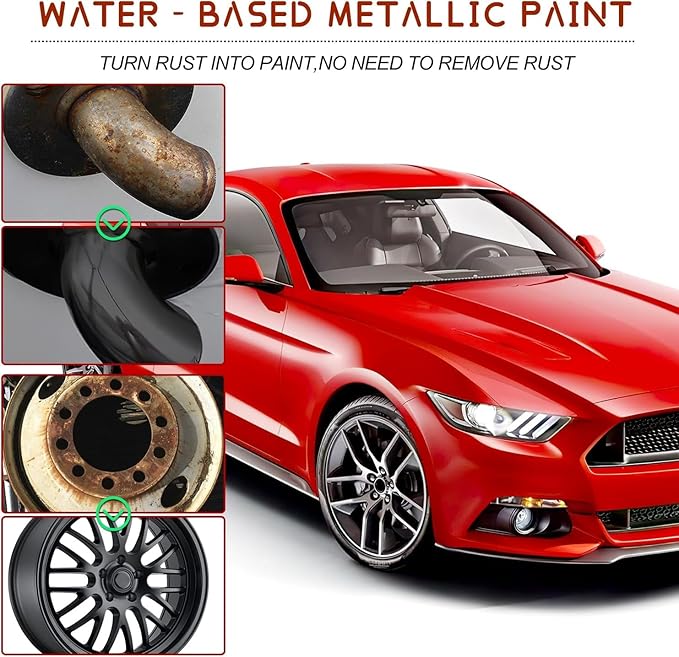 winblot Rust Conversion Agent 300g, Multi-Functional Anti-Rust Paint, Water-Based Metallic Paint, Rust Remover for Metal,Universal Anti-Rust Paint Rust Removal Conversion Agent (Black)