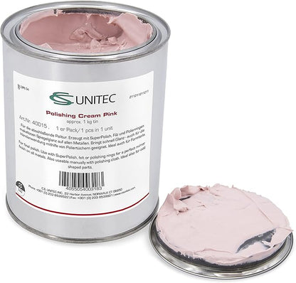 CS Unitec | 40015T PTX Pink Polishing Cream | Can 2.2lbs | Metal Buffer Polisher Machine Accessory for Grinder Tool