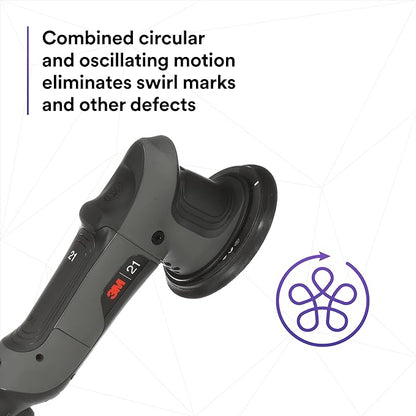 3M Perfect-It Random Orbital Polisher, 34101, 21mm, 120V/60Hz Variable Speed Control for Automotive Refinishing, Refining, Polishing