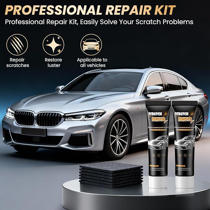 MALOK Car Scratch Remover 2025 Upgrade Nano Sparkle Magic Cleaning Cloth for Minor Car Paint Scratch Repair, Car Polish Scratch & Swirl Remover for All Vehicles