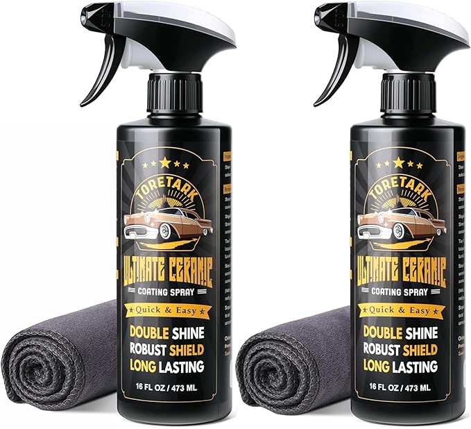 Real Ceramic Coating for Cars Polish (32 Fl Oz), Unmatched Shine Car Wax Coating Spray, No Pungent Smell, Quick Detailer Spray Wax, Lasts 50+ Washes Car Paint Sealant