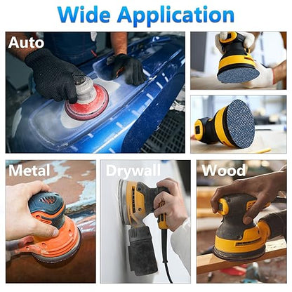 5 Inch 50 PCS Premium Ceramic Mesh Sanding Discs 180 Grit, Dust Free Hook and Loop Round Anti-Clogging Sandpaper Disc for Random Orbital Sander